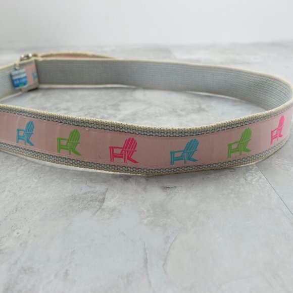 Preppy Belt Womens Size Medium Metal D Ring Buckle Porch Chair Canvas Webbed Y2K - Picture 4 of 16